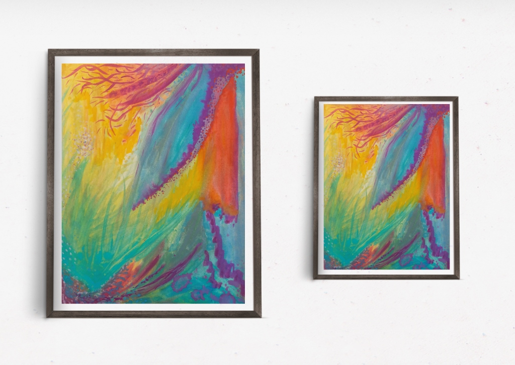 Seed Energy - Vibrant rainbow abstract art